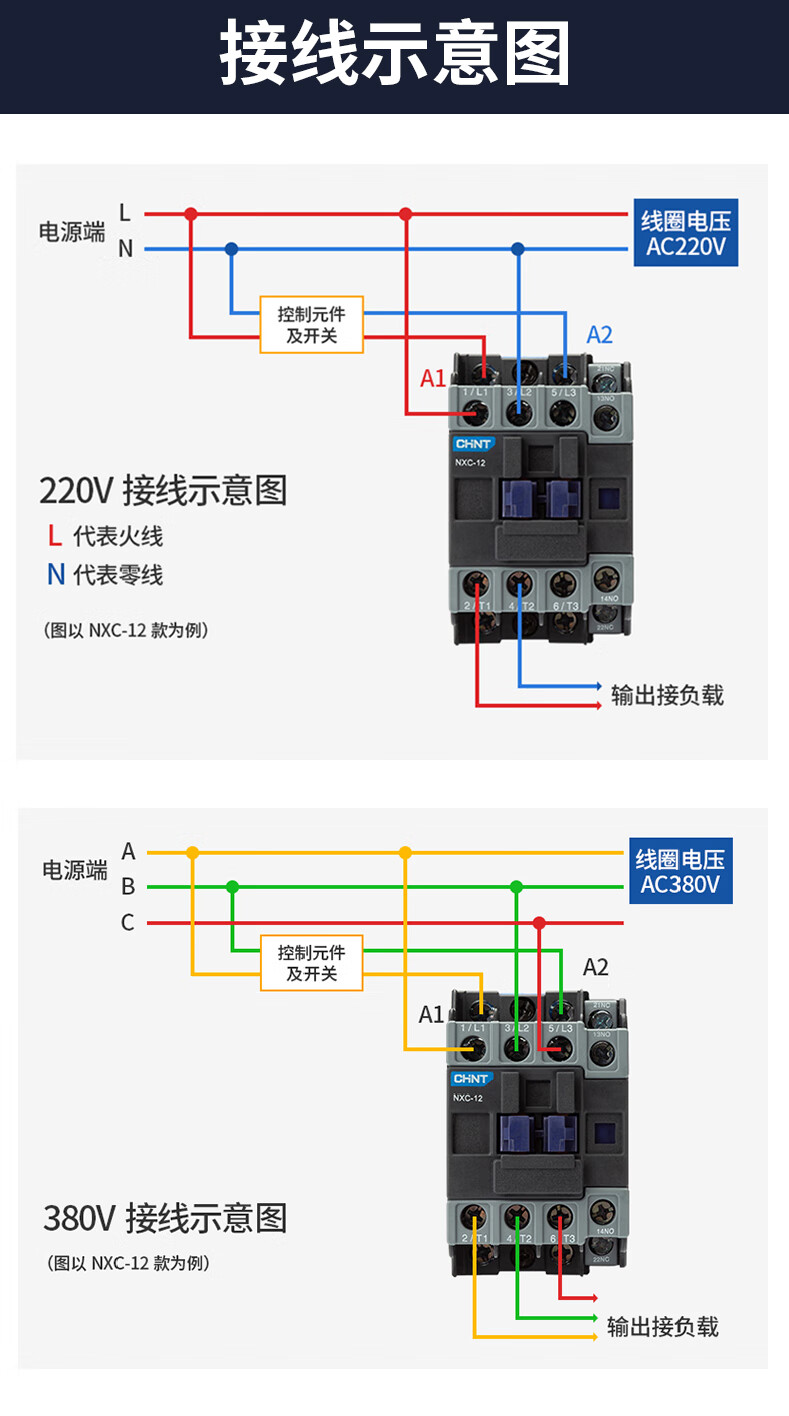 昆仑交流接触器nxc0609121825323840506575220vnxc65380v