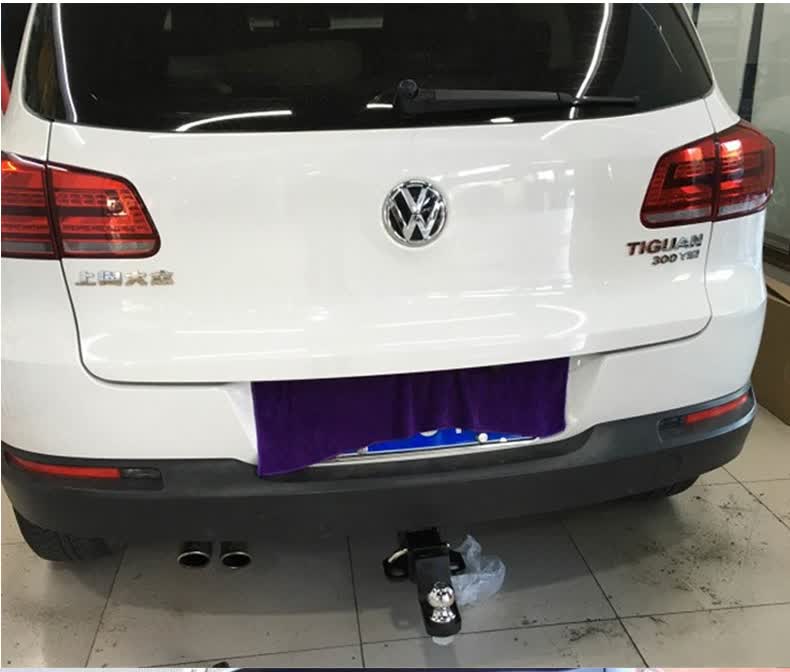 适用于大众途锐拖车钩途观l 途昂x迈腾b8 途安改装后拖车杠牵引勾拖挂