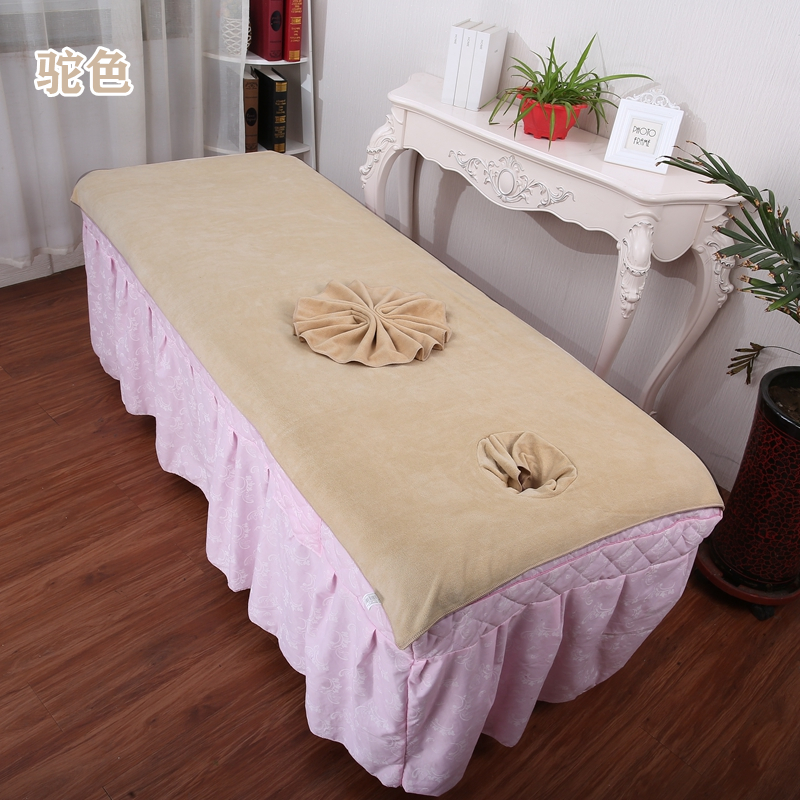 维谊家美容院铺床大毛巾开带洞美容床专用推拿按摩理疗店床单巾吸水