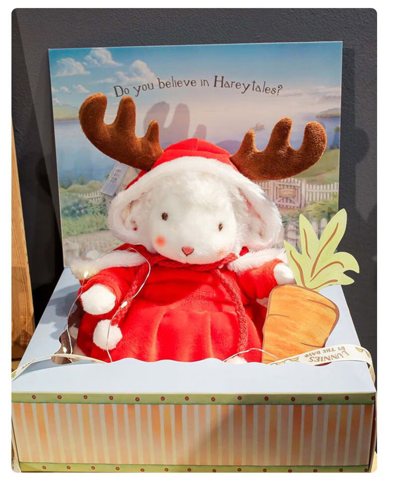 呼呼熊会说话的bunniesbythebay小羊公仔毛绒玩具小可爱网红正坐版羊