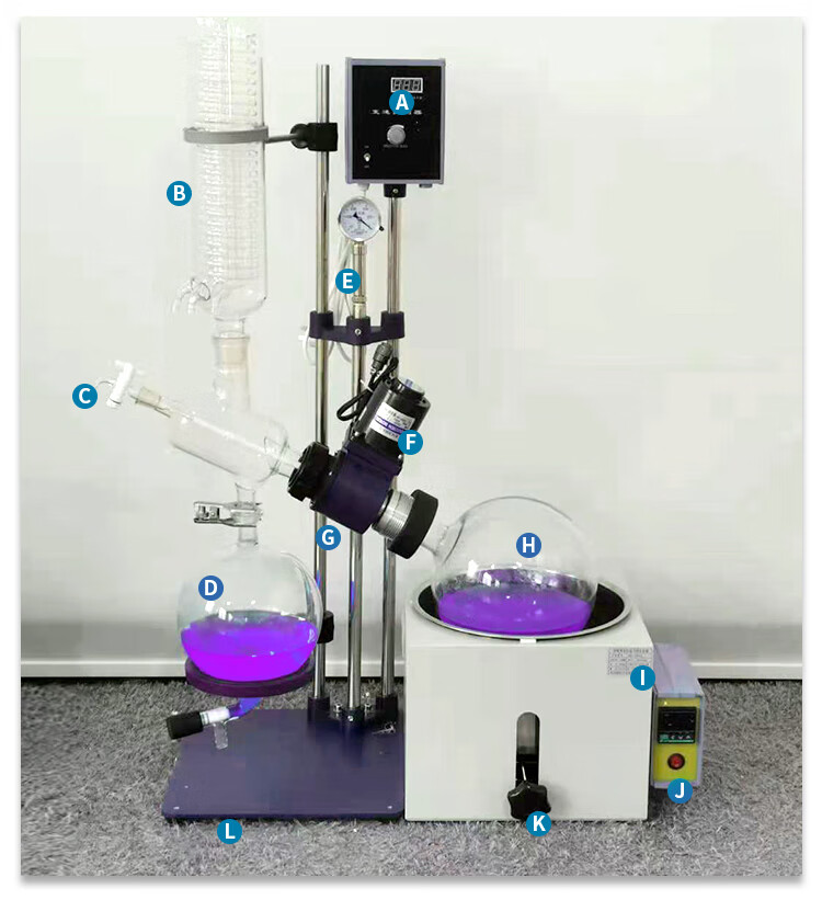 适用于旋转蒸发器旋转蒸发仪减压蒸馏提纯结晶实验室旋蒸2l3l5冷凝器