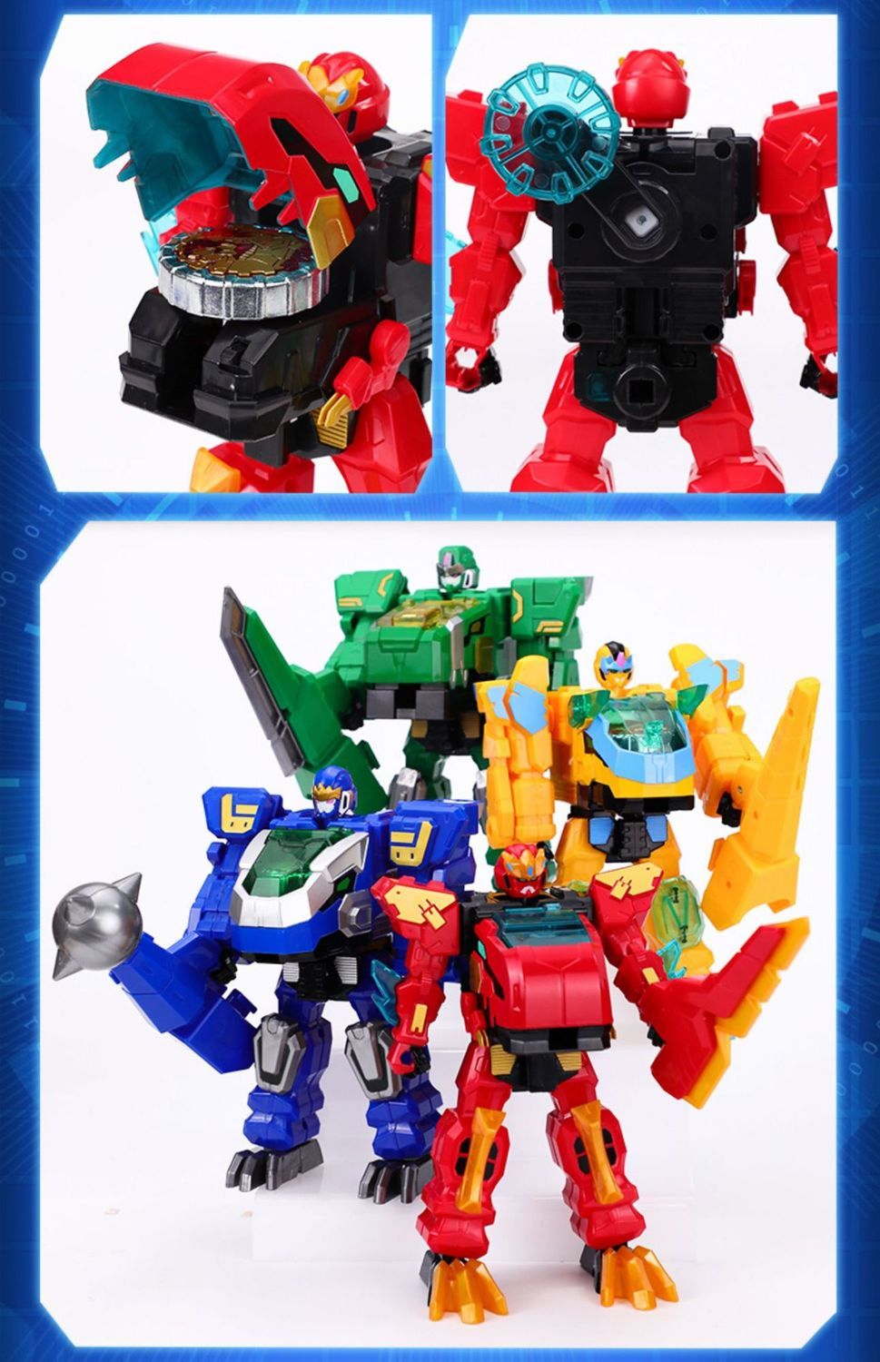 陀螺玩具心奇坨儿童恐龙变形暴龙男孩金刚 迷你版】烈焰霸王龙【图片