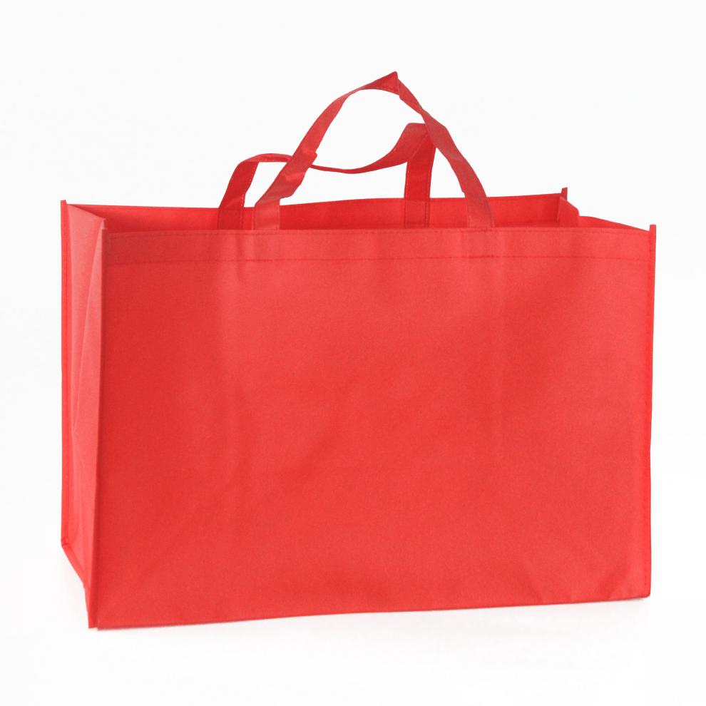 无纺布袋 纯色空白现货购物袋收纳袋礼品袋 红色 50*40*10【图片 价格