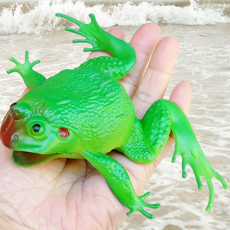 毅踏仿真小青蛙模型软体发声母子青蛙牛蛙蛤蟆假青蛙整蛊田蛙早教教具
