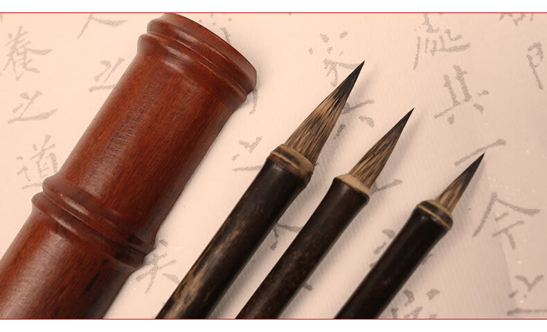 米诺蒂铁头紫毫小楷毛笔纯紫豪紫竹笔级兔毛抄经专用紫龙兔毫子豪仿古