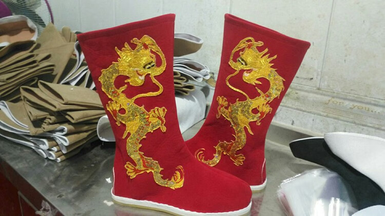 川剧变脸皇帝龙靴高底鞋朝靴子戏剧古装影视舞台龙靴古装男鞋大码品质