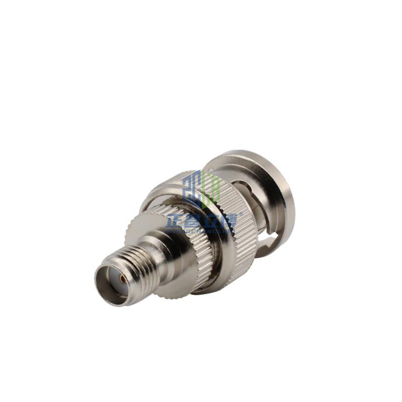 正昌立博纯铜转接头bnc公头转sma母头外螺内孔bnc公转sma母转接头