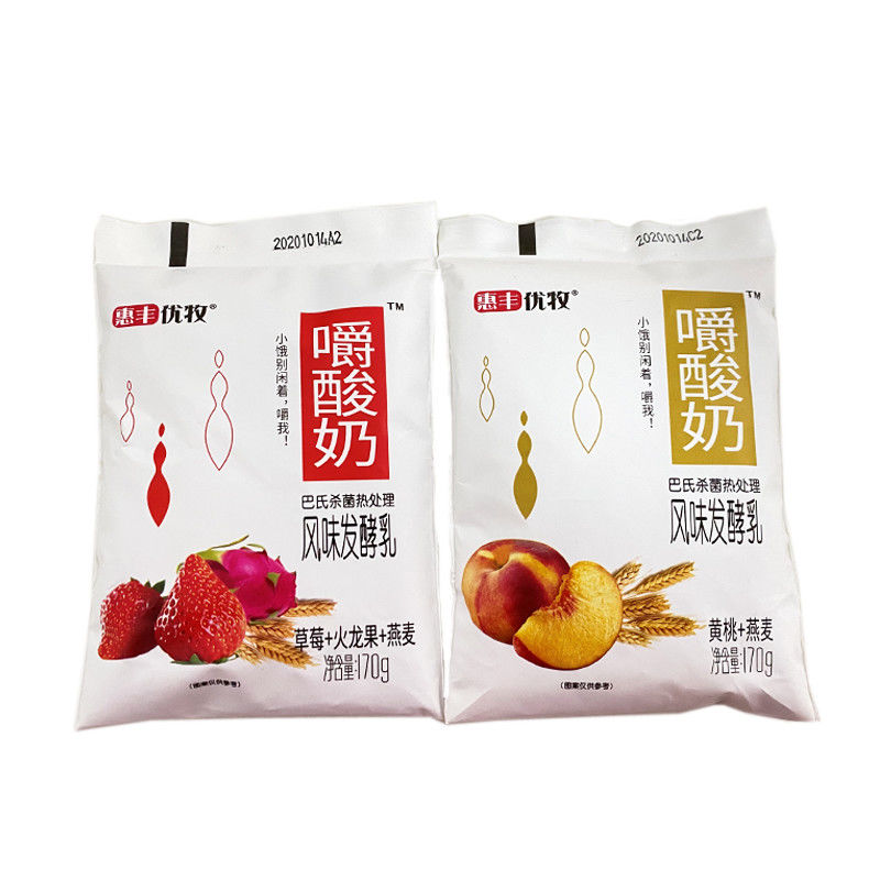 惠丰优牧嚼酸奶黄桃草莓百香果凤梨口味整箱益生菌早餐奶代餐酸奶混合