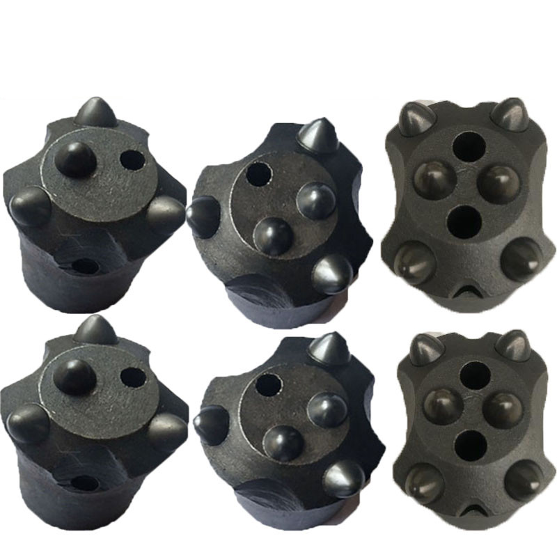 球齿钻头梅花钎头隧道柱齿型凿岩机矿山合金钎具风钻头 32四齿十个