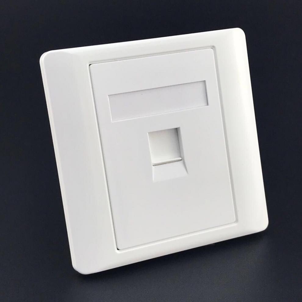 网线盒面板86型免打单口超六类网络插座rj45千兆电脑模块cat6网口三口