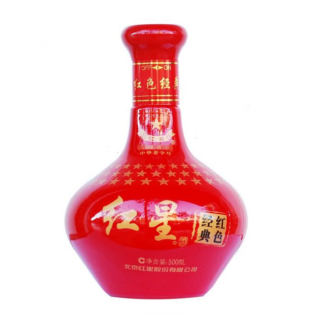 2013年产陈年老酒红星二锅头白酒清香型北京产46度古钟珍品十一年450