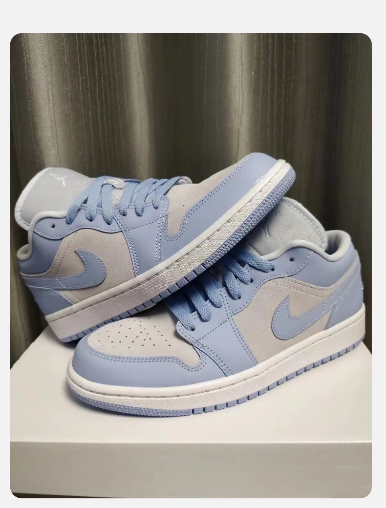 耐克nike air jordan1 low 女子aj1雾霾大学蓝低帮运动休闲鞋 dc0774