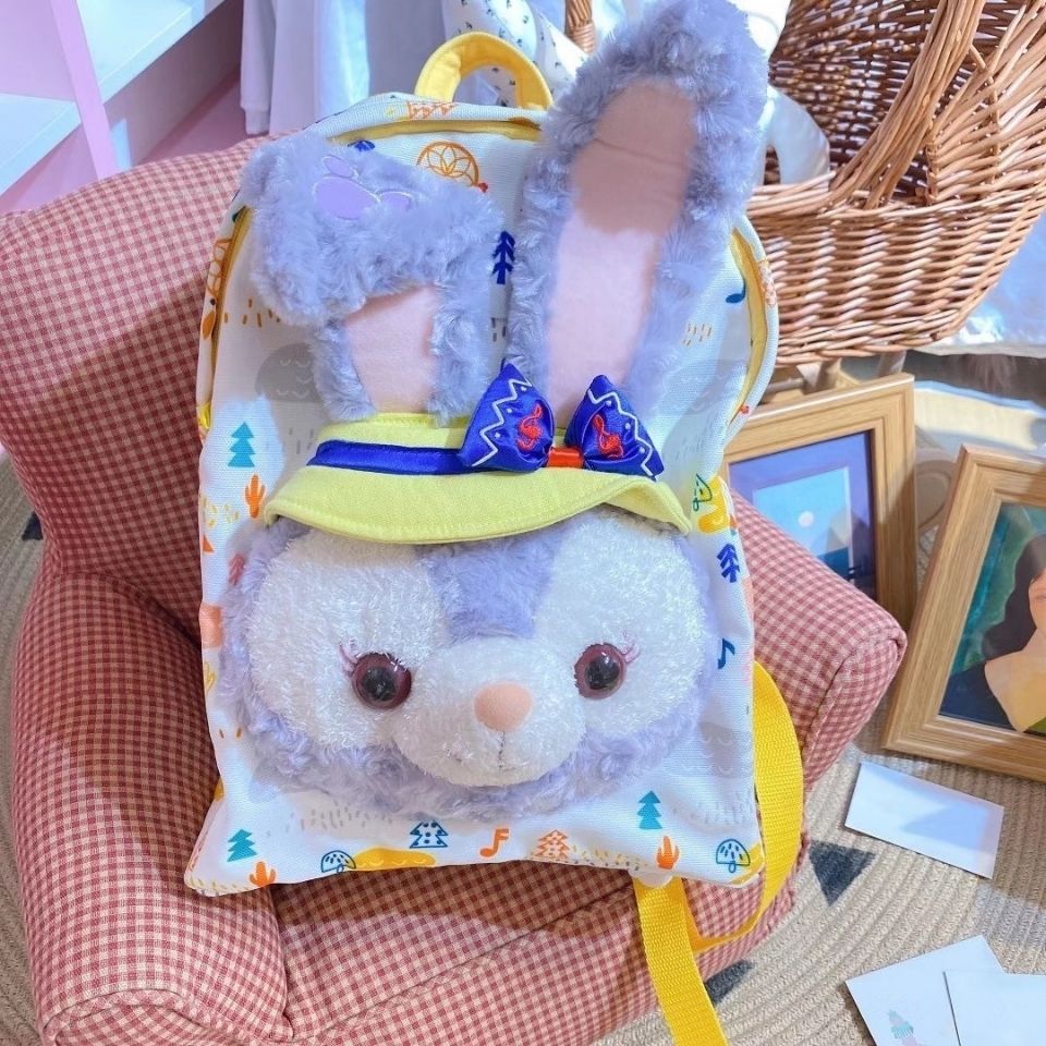 迪士尼 商场同款 夏日星黛露双肩包帆布大容量书包可爱卡通兔子学生