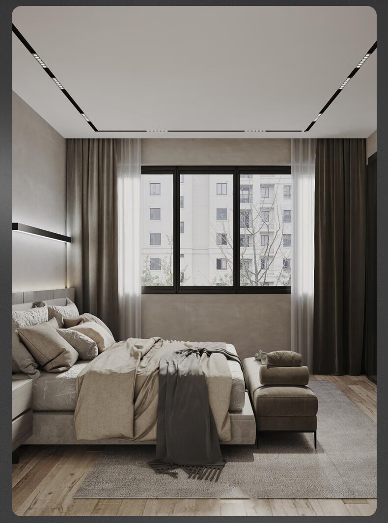 广东中山灯具磁吸轨道灯磁吸灯轨道嵌入式客厅卧室走廊无主灯照明米家