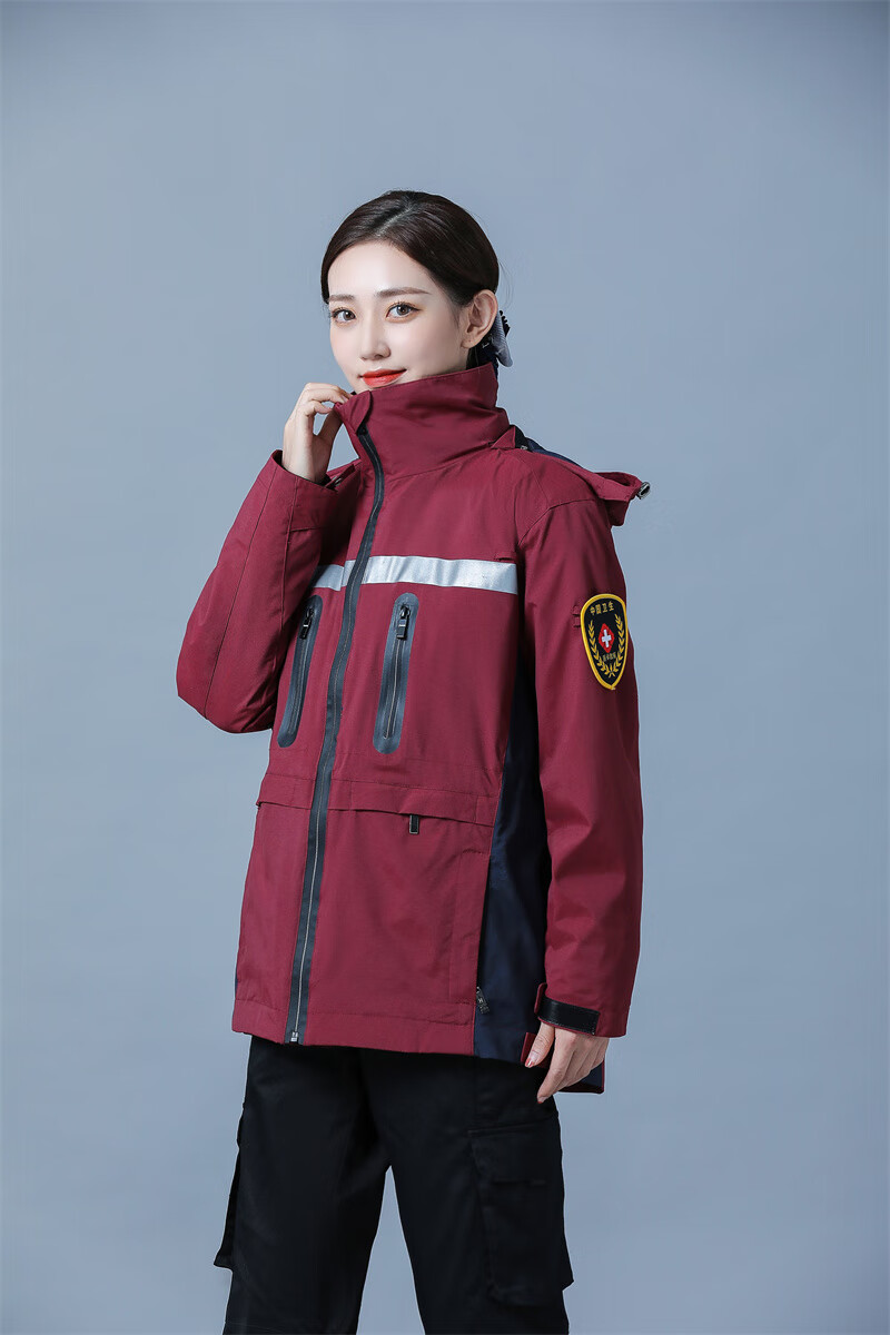 中国卫生应急服装疾控中心工作服医学救援冲锋衣手抓绒冬装120急救 男