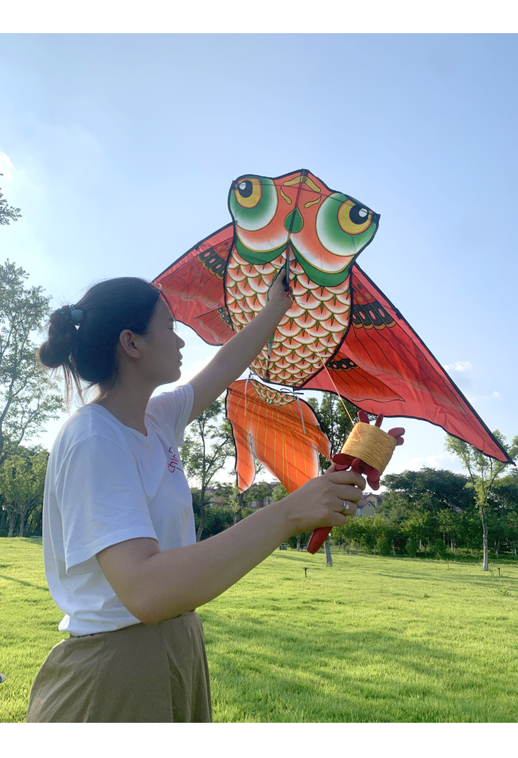 风筝拐子奥月风筝潍坊传统实木拐子儿童小圆形线轴成人大号放飞收线