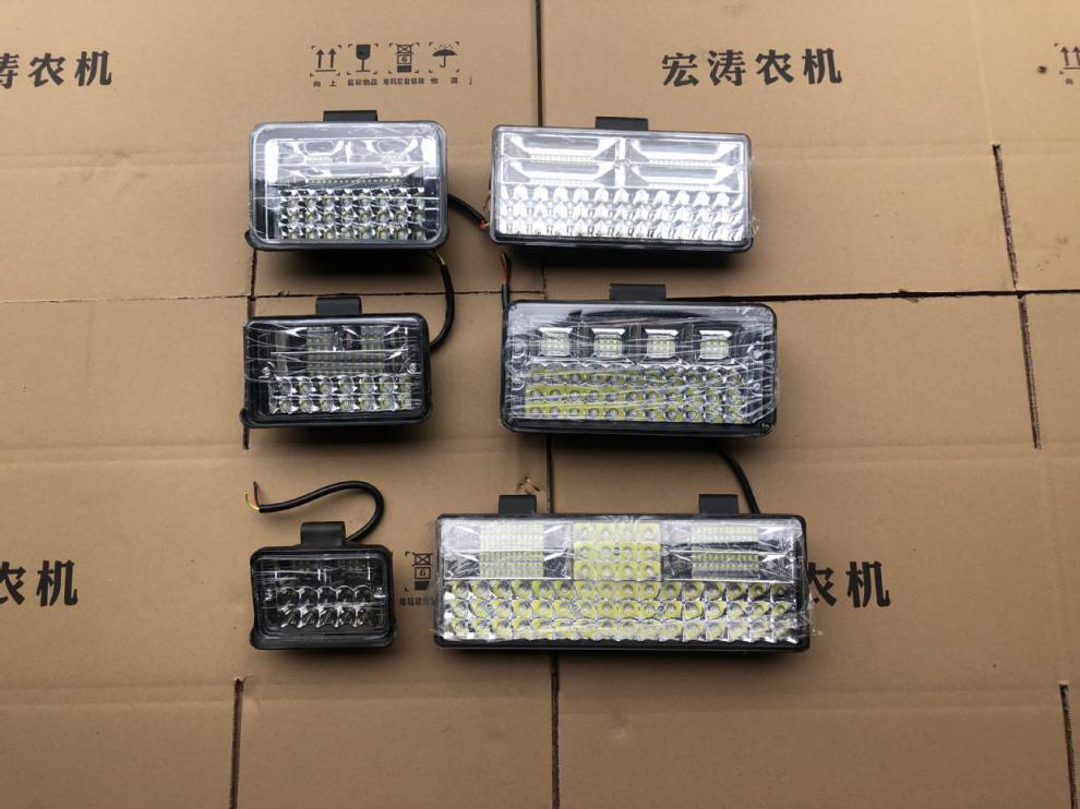 工程车吊车货车收割机农用拖拉机led大灯大功率亮大视野12v-80v 十寸