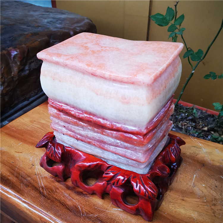 奇石猪肉石 矿石天然猪肉石红烧肉东坡肉五花肉石观赏石家居装饰摆件