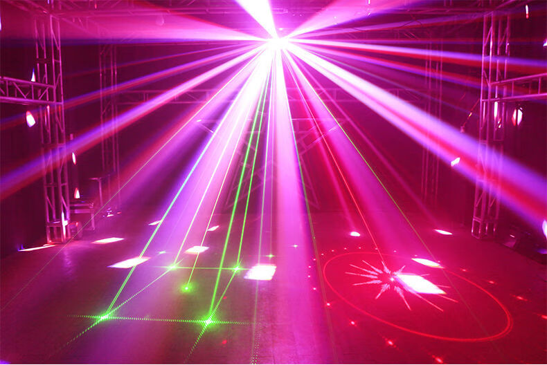 led激光蝴蝶灯酒吧ktv闪光灯激光灯镭射灯舞台灯光七彩蹦迪灯定制