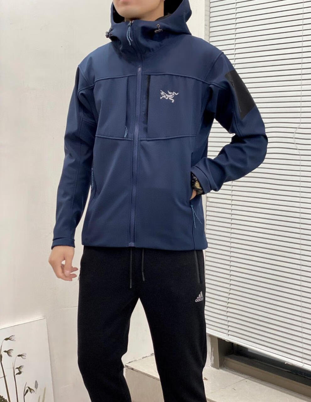 保暖防风防泼水带绒保暖软壳自营旗舰骨头鸟 黑色 m【图片 价格 品牌