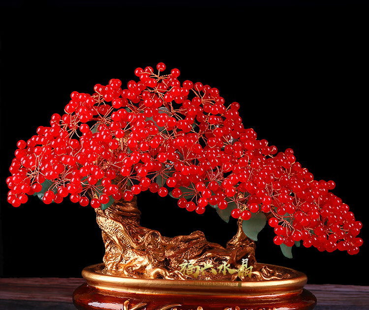 朴春红玉髓发财树摆件家居客厅办公室乔迁搬家店铺开业礼天然紫水晶