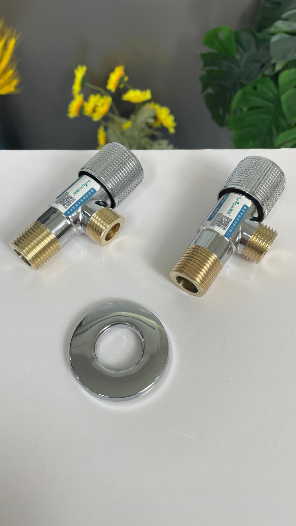 晨言三角阀精铜冷热水马桶加厚角阀4分热水器进水阀开关全铜止水阀4分