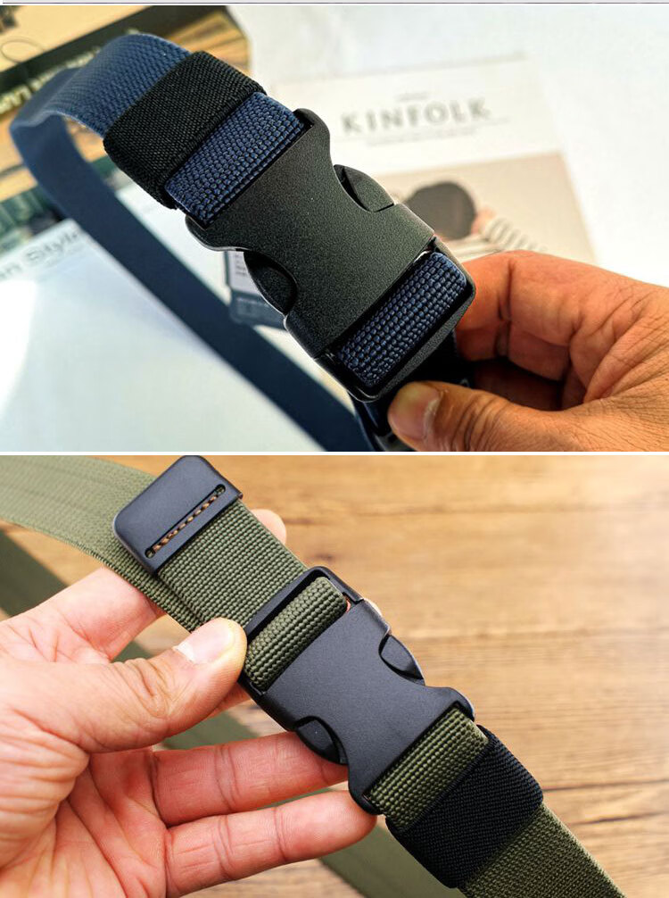 插扣腰带松紧女细塑料自动卡扣弹力窄潮加长无金属皮带男士过安检 军