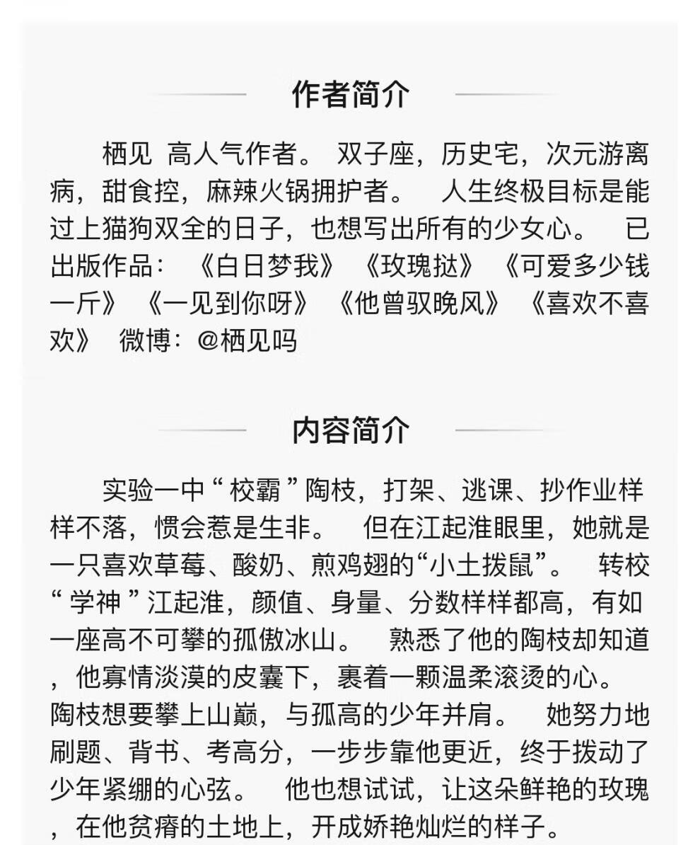 《桃枝气泡 栖见 晋江文学金榜作品青春文学校园爱情爱情感言情小说