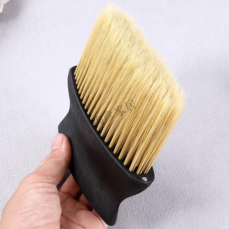 美发用品扫头发刷子软毛掸发担扫理发毛刷剪发廊扫碎发刷工具纤维毛扁