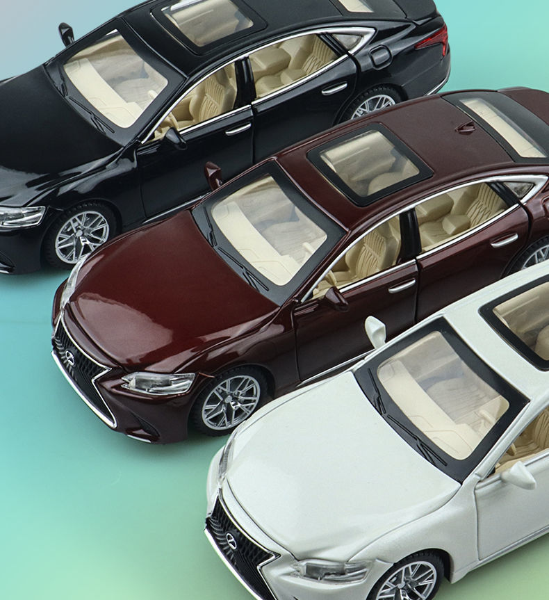 原厂132雷克萨斯ls500h合金汽车模型仿真豪华小轿车网红玩具车奔驰c