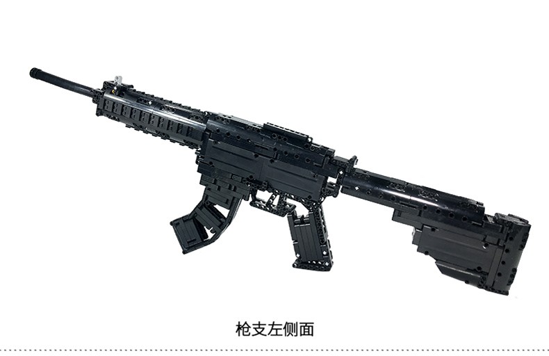 加特林连发软弹枪生日礼物拼插枪m416mp5冲锋枪动力组电动弹射788颗粒
