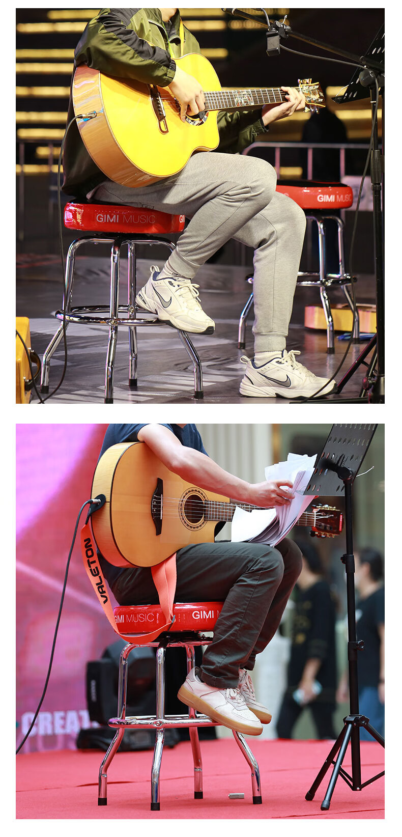 吉他凳古典弹唱凳酒吧凳单人可旋转古筝凳乐器演奏凳练习椅子 琴凳