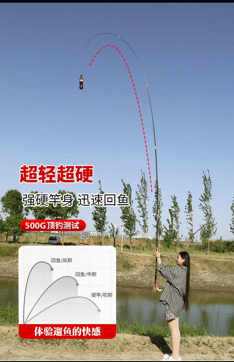 双宝玄图综合竿钓鱼竿大物超轻超硬28调高碳素台钓竿鲫鱼鲤鱼竿休闲