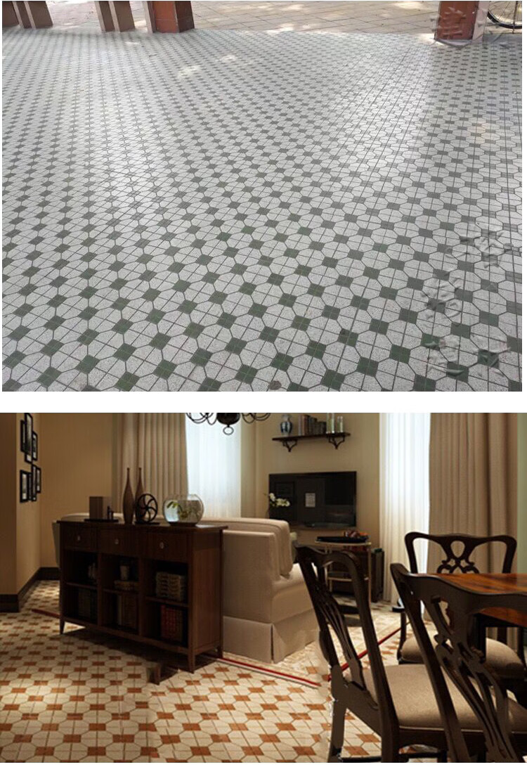 网红时尚餐厅滑绿色老式马赛克复古仿马赛克瓷砖港式墙地砖30002其他