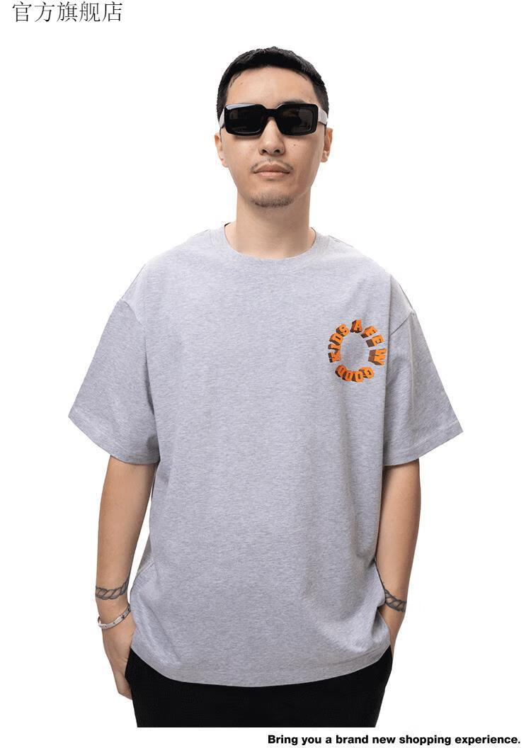 fff官方联名afgk美式短袖男2022夏季新款宽松基础款国潮牌情侣t恤潮牌