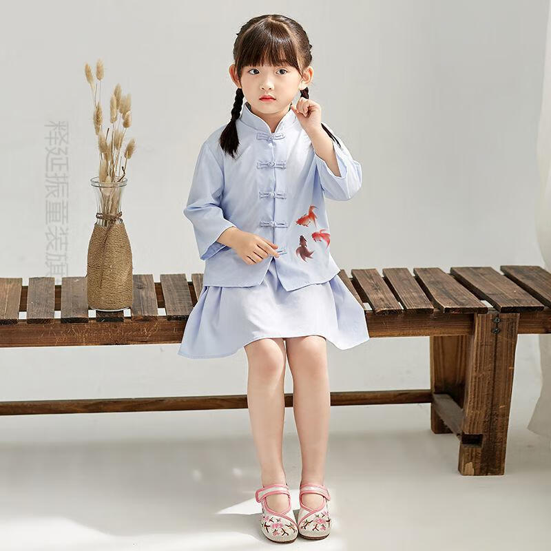 天颛民国风女装儿童女童汉服白菜价中国风春夏儿童唐装女小女孩民国风