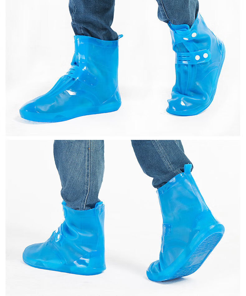 欣皇家居优选防水鞋套硅胶雨鞋套男女学生通用防雨脚套加厚防滑耐磨