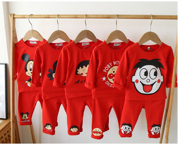 红色旺仔加绒加厚 薄绒 120 建议(114-123)cm【图片 价格 品牌