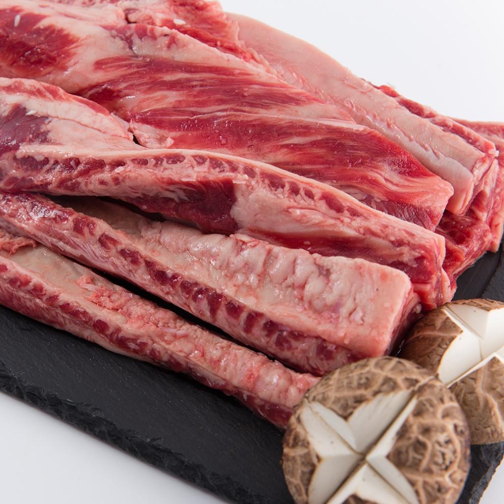 谷饲牛肋条500g红烧牛肉面新鲜原味牛腩王烧烤生鲜炖煮肋骨肉