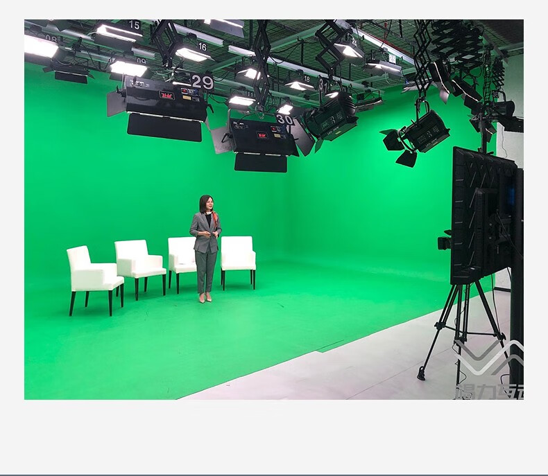 影棚绿幕布超大尺吋绿布抠像背景布剧组演播室抠像布蓝绿黑布超厚天公