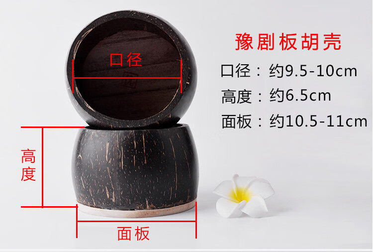 板胡瓢椰子壳秦腔歌剧板胡壳豫剧中音高音演奏级乐器板胡配件豫剧优级