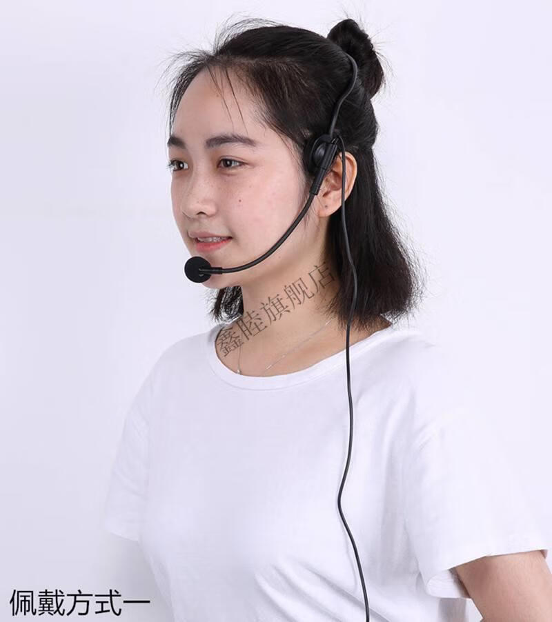 古丽康 麦克风耳挂式话筒扩音器e126耳麦德胜e180m话筒线得腾麦克风