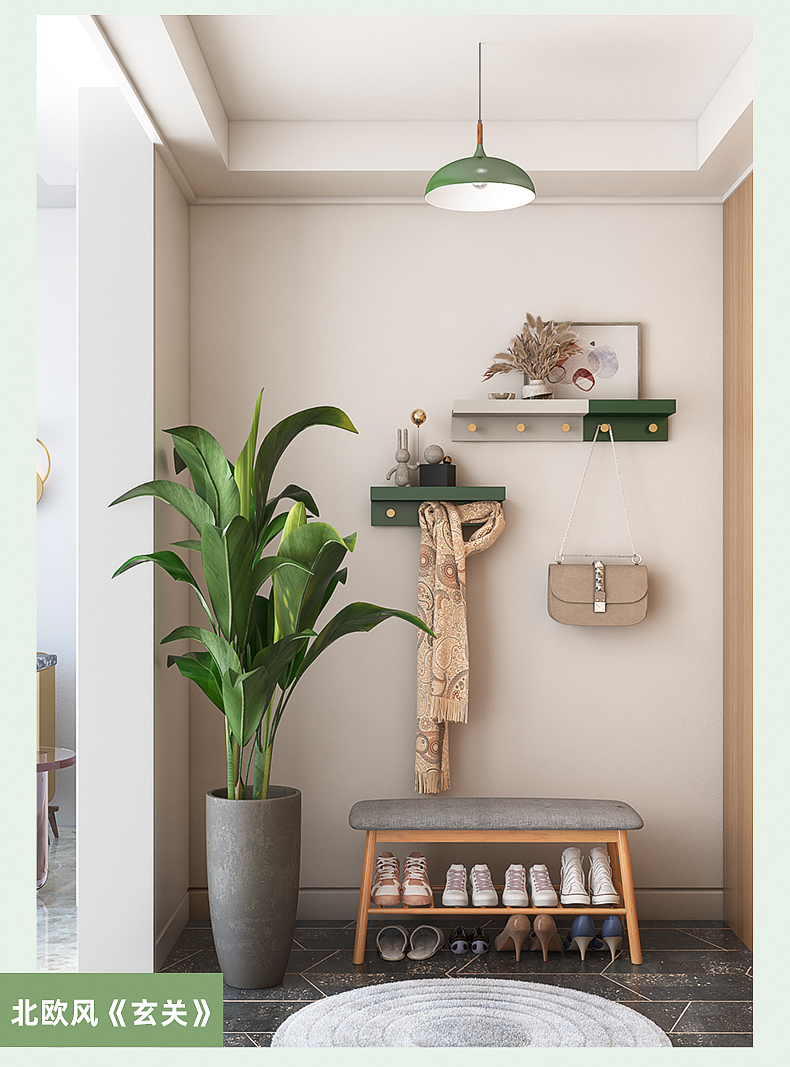 进门挂衣钩壁挂墙上门口钥匙置物架创意入户玄关挂钩衣服帽挂衣架复古