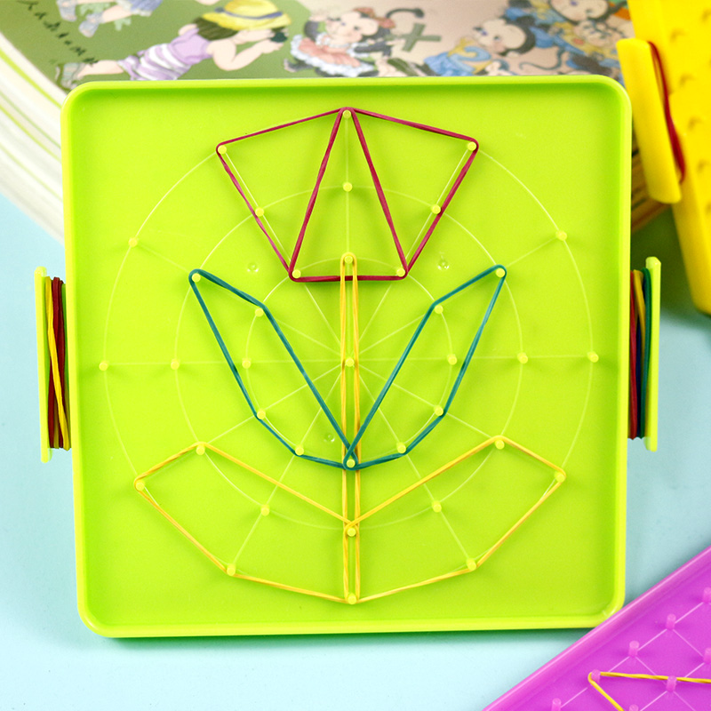 demanke小学数学钉子板钉板教具几何图形创意一年级小学生用学习学具