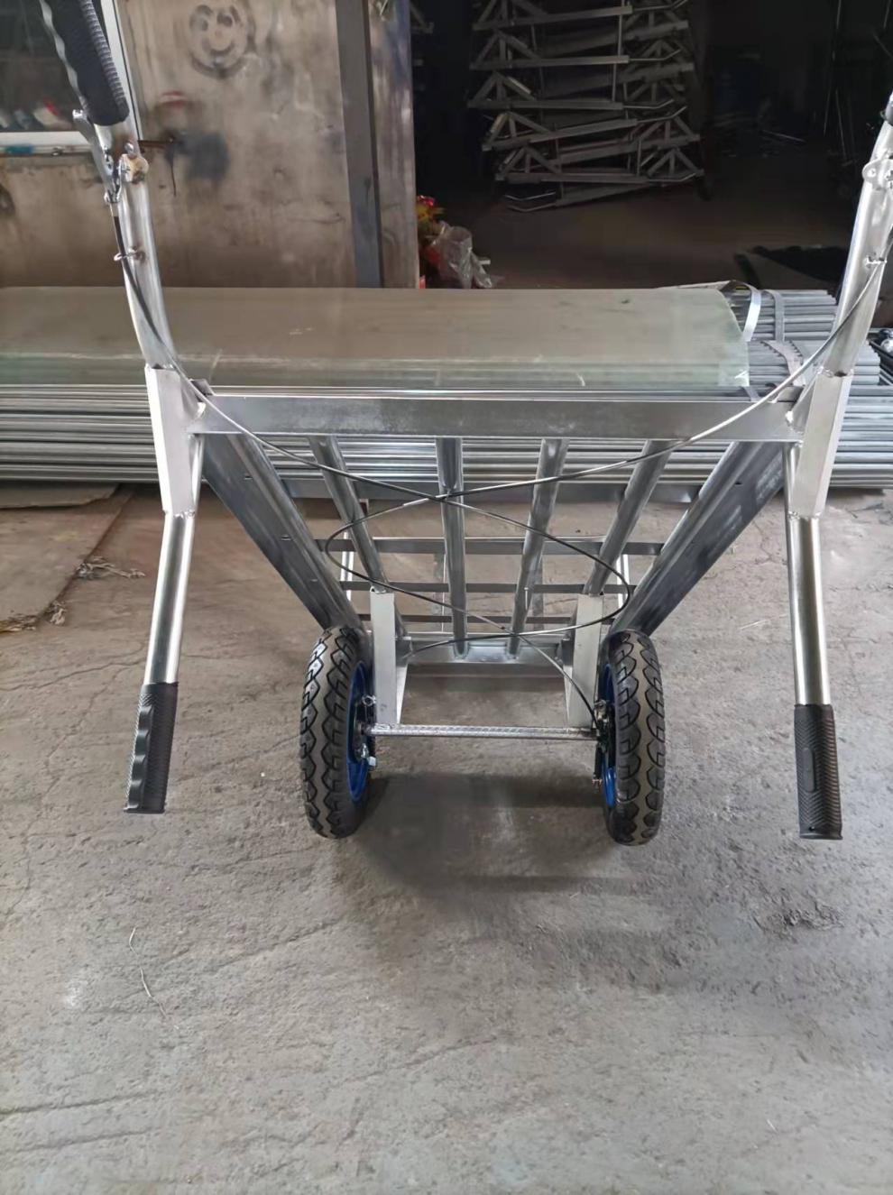 两轮手推车工地板车护栏货车地排车拉货车拖车手拉车载重王搬运车 1米