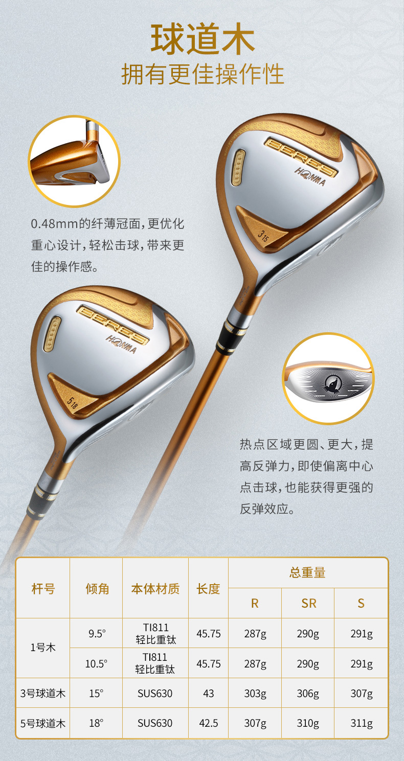 honma红马高尔夫球杆套杆21新款honma高尔夫球杆套杆水引之花新款女士