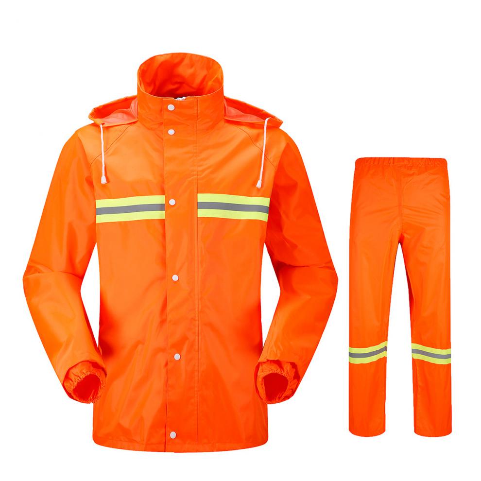 橘黄色雨衣雨裤套装路政环卫所公路绿化工程消防执勤雨衣户外劳保 橘