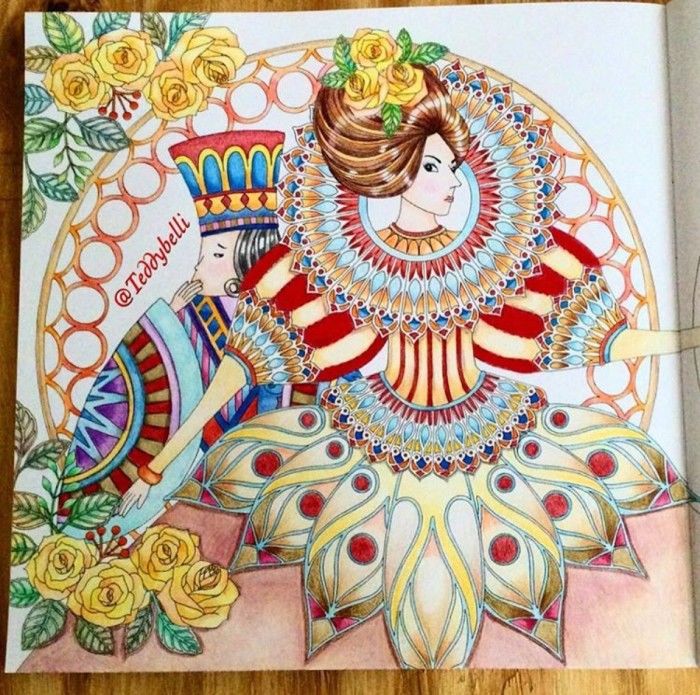 秋韵流云秘密花园奇幻梦境96页儿童成人减压填色涂色手绘书96页秘密