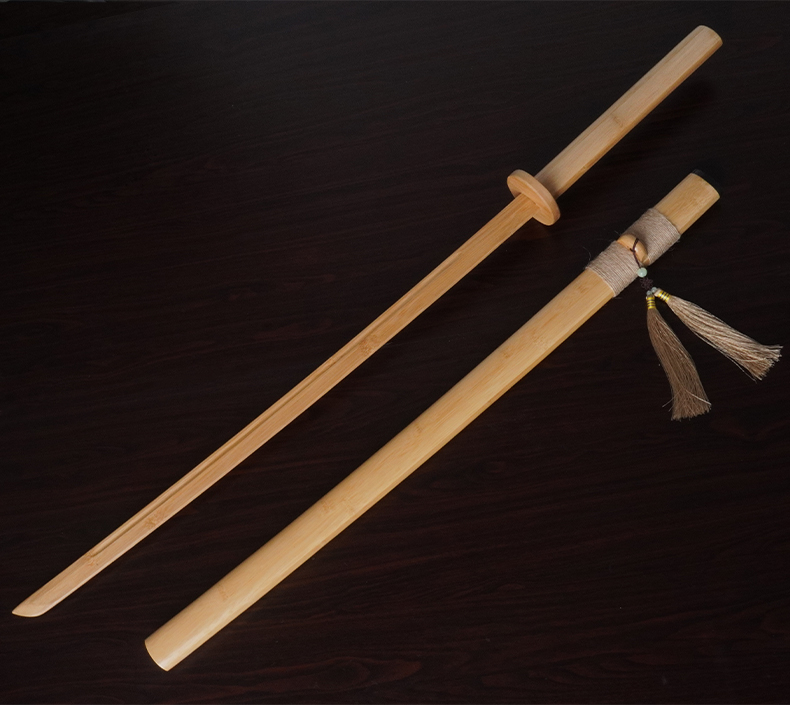 剑道竹剑带鞘木刀居合道木剑剑道竹刀未开刃拔刀剑木制实木武术练习