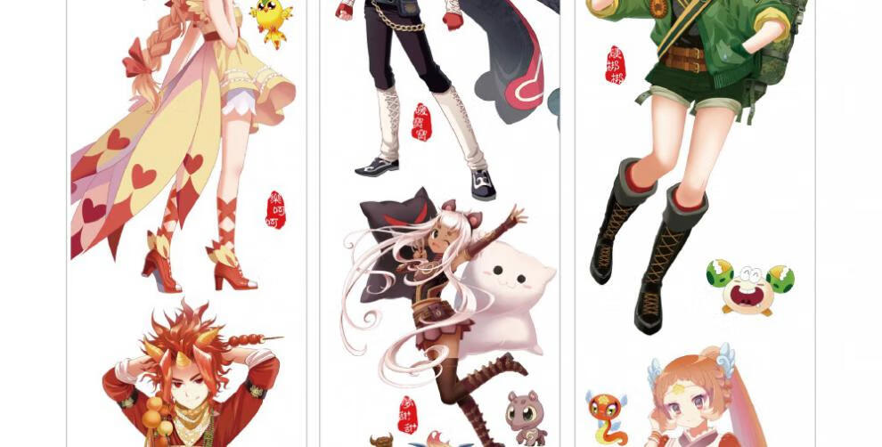 大中华寻宝记系列神兽和纸胶带手账素材diy贴纸套装周边玩具卡通顶